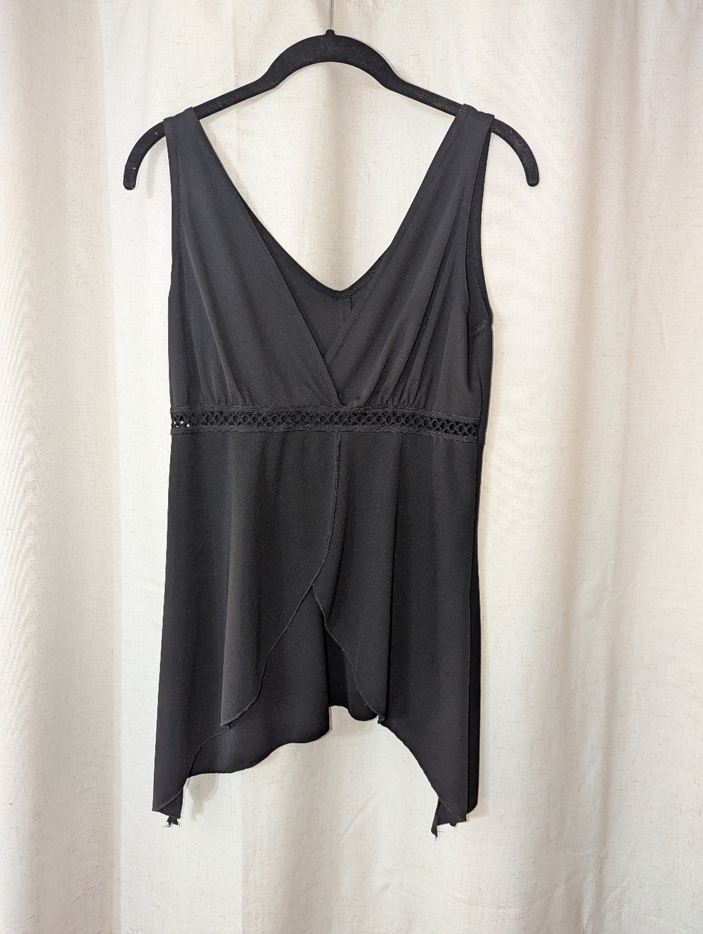 Vintage Fairycore Shark tooth Split Hem 90s 2000s Sexy Tank Top